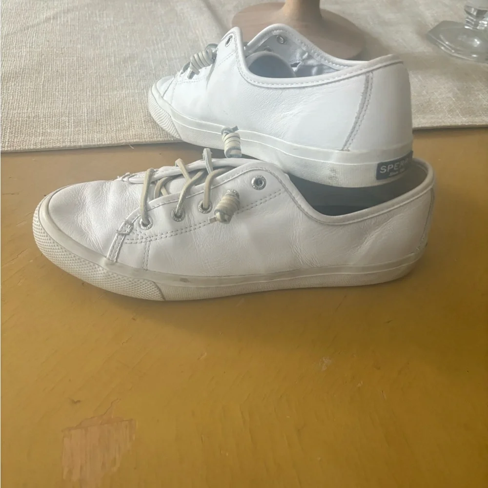 Sperry White Leather Casual Sneakers - Picture 4 of 4